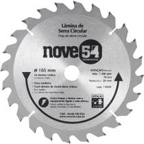 Lâmina de serra circular com dentes de metal duro vídea 185 mm x 20 mm 24 dentes NOVE54 Lâmina de serra circular com dentes de metal duro vídea 185 mm x 20 mm 24 dentes NOVE54