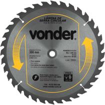 Lâmina de Serra Circular com Dentes de Metal Duro/vídea, 300 mm x 30 mm, 36 Dentes, Vonder OstenVonder Lâmina de Serra Circular com Dentes de Metal Duro/vídea, 300 mm x 30 mm, 36 Dentes, Vonder OstenVonder