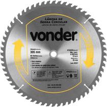 Lâmina de Serra Circular com Dentes de Metal Duro/vídea, 305 mm x 25,4 mm, 60 Dentes, Vonder