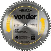 Lâmina de Serra Circular com Dentes de Metal Duro/Vídea, 350 mm x 30 mm, 60 Dentes, VONDER