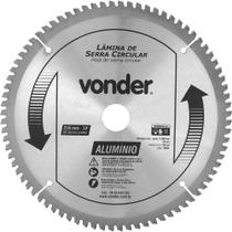Lâmina de Serra Circular com Vídea, Para Alumínio, 250 mm x 30 mm x 80 Dentes, Vonder OstenVonder Lâmina de Serra Circular com Vídea, Para Alumínio, 250 mm x 30 mm x 80 Dentes, Vonder OstenVonder