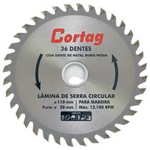 Lâmina de Serra Circular Cortag 110 x 20mm 36 Dentes - 60879 Lâmina de Serra Circular Cortag 110 x 20mm 36 Dentes - 60879
