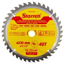 Lâmina de Serra Circular MD Para Madeira 235mm x 40D (CCS235-40CW) - Starrett