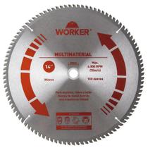 Lâmina De Serra Circular Multimaterial 14'' 100 Dentes 30mm WORKER 471631 Lâmina De Serra Circular Multimaterial 14'' 100 Dentes 30mm WORKER 471631