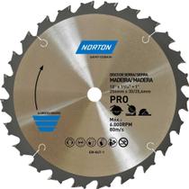Lâmina De Serra Circular Norton 254 Mm 24 Dentes Para Serras Circulares Esquadria E De Mesa Lâmina De Serra Circular Norton 254 Mm 24 Dentes Para Serras Circulares Esquadria E De Mesa
