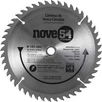 Lâmina De Serra Circular Nove54 185 Mm 48 Dentes Aço Carbono Para Corte De Madeira