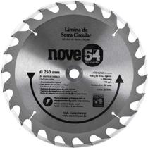Lâmina de serra circular vídea 250mm 24 dentes Nove54 Lâmina de serra circular vídea 250mm 24 dentes Nove54