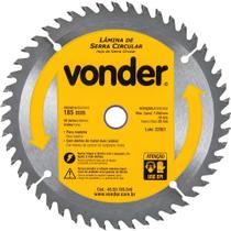 Lâmina de Serra Circular VONDER 185 mm com 48 Dentes Precisão e Desempenho em Cortes de Madeira Lâmina de Serra Circular VONDER 185 mm com 48 Dentes Precisão e Desempenho em Cortes de Madeira