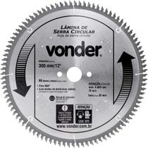 Lâmina de Serra Circular VONDER 300 mm com 96 Dentes para MDF Corte Preciso com Redução de Ruídos e Dissipação de Calor Lâmina de Serra Circular VONDER 300 mm com 96 Dentes para MDF Corte Preciso com Redução de Ruídos e Dissipação de Calor