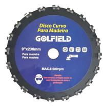 Lâmina Disco Corrente 230mm para Roçadeira Aço Resistente com 20 Dentes Tipo Motosserra, Furo 25,4mm, Ideal para Corte de Mato, Grama e Galhos