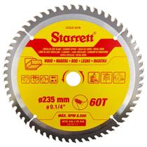 Lâmina Disco de Serra Circular MD Para Madeira 235mm x 60D (CCS235-60CW) - Starrett