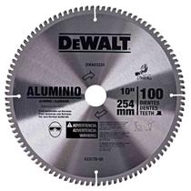 Lamina disco de serra dewalt 10pol 100 dentes aluminio