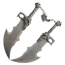 Lâmina Do Caos Prateado Do Kratos God Of War Ragnarok Em Aço Colecionável Geek