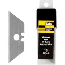 Lamina Estilete Eda Auto-Retratil Trapezoidal Com 10 Pecas - 0Af