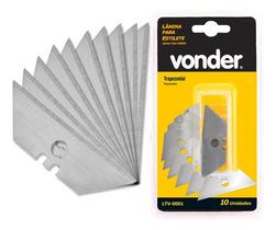 Lamina Estilete Trapezoidal Tubete Com 10 Peças Vonder