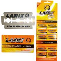 Lâmina Lamix New Platinum Pro Cartela Com 50 Lâminas Para Barbeiro Barbearia Navalhete Lâmina Lamix New Platinum Pro Cartela Com 50 Lâminas Para Barbeiro Barbearia Navalhete