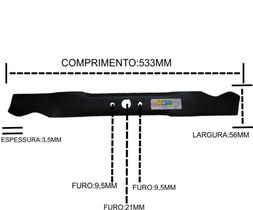 Lâmina p/ MTD 478 21” c/ reciclador (antigo)