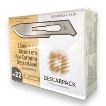 Lâmina Para Bisturi Em Aço Carbono N 22 100un - Descarpack