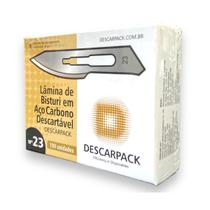 Lâmina Para Bisturi Em Aço Carbono N 23 100un - Descarpack