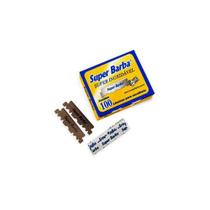 Lâmina para Navalhete de Barbear Inox Amarela com 100 Super Barba Lâmina para Navalhete de Barbear Inox Amarela com 100 Super Barba