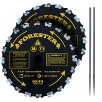 Lâmina para roçadeira FORESTER 9 pol. com 20 dentes e kit de limas Lâmina para roçadeira FORESTER 9 pol. com 20 dentes e kit de limas
