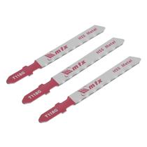 Lamina para serra tico-tico, aco carbono, encaixe bosch, t118g, 50 x 8mm, 3pcs // mtx Lamina para serra tico-tico, aco carbono, encaixe bosch, t118g, 50 x 8mm, 3pcs // mtx