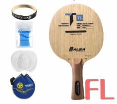Lâmina Raquete Tênis De Mesa Pingpong Balsa 7camadas com case Lâmina Raquete Tênis De Mesa Pingpong Balsa 7camadas com case
