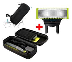 Lâmina Refil + Case Compacta P/ Barbeador Oneblade Philips