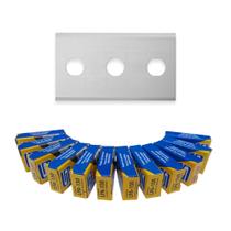 Lâmina Retangular para Estilete LPA-150 Seller 3822mm Aço Carbono Kit com 12 tubos, com 10 lâminas cada Corte limpo