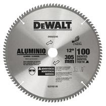 Lâmina Serra Esquadria 12" 100 Dentes Aluminio DWA03240 DeWalt Lâmina Serra Esquadria 12" 100 Dentes Aluminio DWA03240 DeWalt