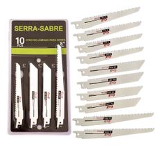 Lâmina Serra Sabre 6-8 Polegadas Metal E Madeira C/10 Peças