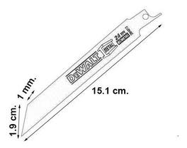 Lamina serra sabre 6" x 24 dentes metal c/ 02 pcs dewalt dw4813-2