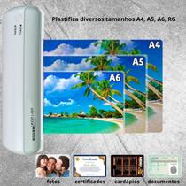 Laminadora E Plastificadora 110V 127V A4 Sozo 500w Compact Branco