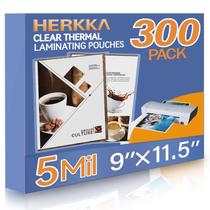 Laminadora HERKKA Pacote com 300 Folhas 5 Mil 23x29 cm Laminadora HERKKA Pacote com 300 Folhas 5 Mil 23x29 cm