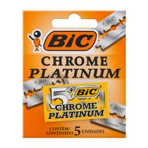 Lâminas Bic Chrome Platinum 5 Unidades Lâminas Bic Chrome Platinum 5 Unidades