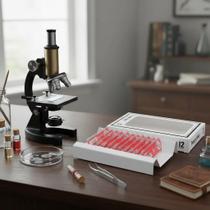 Lâminas Biológicas Para Microscópio 12 Peças