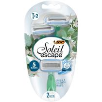 Lâminas de barbear BIC Soleil Escape descartáveis femininas, pacote com 5 lâminas