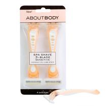 Lâminas de barbear descartáveis About Face Body Spa Shave 3-Blade x4 Lâminas de barbear descartáveis About Face Body Spa Shave 3-Blade x4