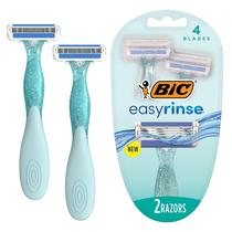 Lâminas de barbear descartáveis BIC EasyRinse anti-entupimento femininas x2 Lâminas de barbear descartáveis BIC EasyRinse anti-entupimento femininas x2