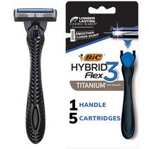 Lâminas de barbear descartáveis BIC Flex 3 Hybrid para homens 6 peças