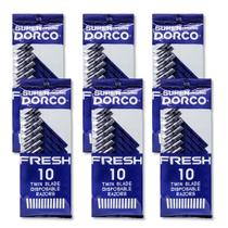 Lâminas de barbear descartáveis Dorco Fresh Twin Blade (pacote com 6) para homens e mulheres