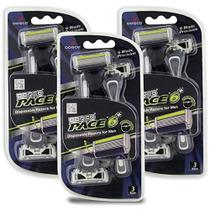 Lâminas de barbear descartáveis Dorco Pace 6 Plus com aparador x9