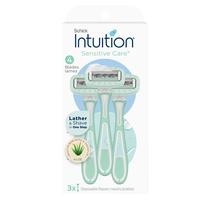 Lâminas de barbear descartáveis Schick Intuition Sensitive Skin 3 unidades