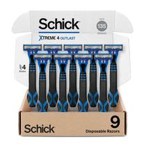 Lâminas de barbear descartáveis Schick Xtreme 4 Outlast para homens, 9 unidades