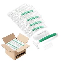 Lâminas de barbear descartáveis Skourvut Twin Blade com creme de barbear x200