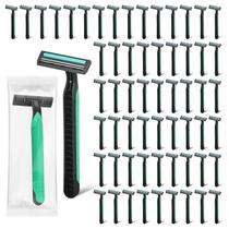 Lâminas de barbear descartáveis Twin Blade Fafortune, pacote de 30 verdes
