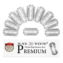 Lâminas de barbear Double Edge Black Widow Premium (100 unidades)