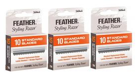 Lâminas de Barbear Feather Styling 30 Unidades