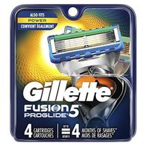 Lâminas De Barbear Gillette Fusion5 ProGlide Para Homens, 4 Refis De Lâminas, Pacote De 1