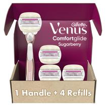 Lâminas de Barbear Gillette Venus Comfortglide com Recargas Olay Sugarberry